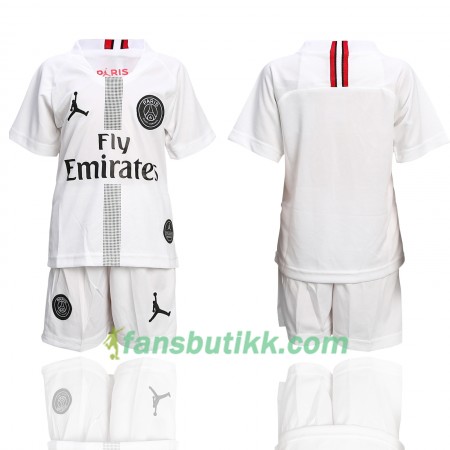 Fotballdrakt Paris Saint Germain Jodan Hvit Barn Tredjetrøye 2018-2019 Kortermet